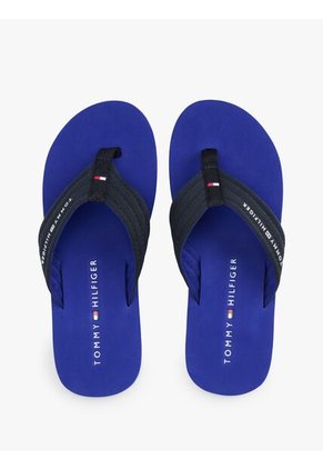 Sandalias Azul De Tela Trenzada Con Logo Tommy Hilfiger