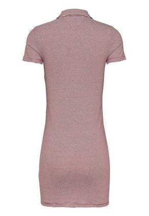 Vestido Vino Tipo Polo De Rayas Tommy Jeans