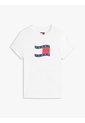 Camiseta Blanca De Punto Slim Con Logo Ondulante Tommy Jeans de Tommy Hilfiger