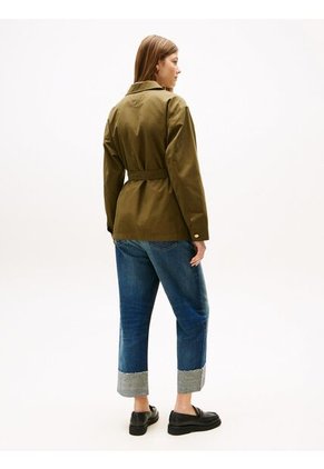 Chaqueta Verde De Campaña Repelente Al Agua Tommy Hilfiger