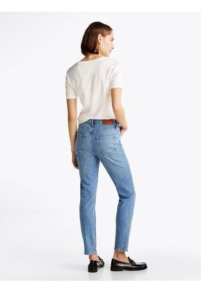Jeans Azul Tobilleros Ajustados De Talle Alto Tommy Hilfiger