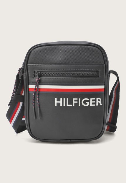 Bolso Manos Libres Negro-Blanco-Rojo Tommy Hilfiger