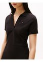 Vestido Negro Tipo Polo Con Cuello En V Abierto Tommy Hilfiger de Tommy Hilfiger