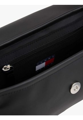 Bolso Negro Cruzado Con Solapa Tommy Hilfiger