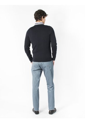 Saco Azul Con Cuello V Para Hombre Tommy Hilfiger