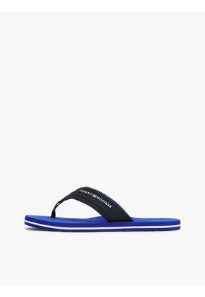 Sandalias Azul De Tela Trenzada Con Logo Tommy Hilfiger