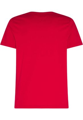 Camiseta Roja Essential En Cuello V Tommy Hilfiger