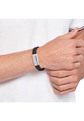 Pulsera Tommy Hilfiger De Piel Negro