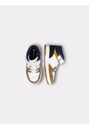 Tenis Multicolor De Corte Alto Con Velcro Y Cordones Tommy Hilfiger