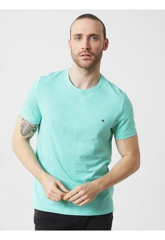 Camiseta Verde Essential Con Logo Tommy Hilfiger Tommy Hilfiger