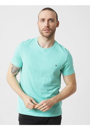 Camiseta Verde Essential Con Logo Tommy Hilfiger