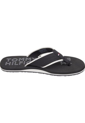 Sandalias De Tejido Trenzado Con Logo Hombre Negro Tommy Hilfiger