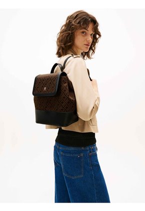 Bolso Negro Im Latam Jacquard Tommy Hilfiger