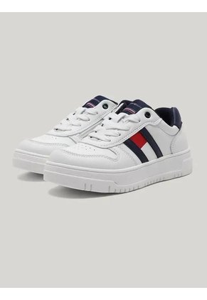 Tenis Casual Para Niños Blanco Tommy Hilfiger