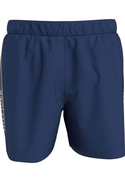 Pantaloneta De Baño Azul Hilfiger Flag Para Hombre