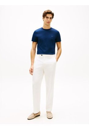 Camiseta Azul De Tejido Interlock Con Corte Slim Tommy Hilfiger