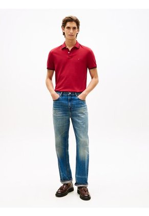 Polo Rojo De Piqué Con Corte Regular Tommy Hilfiger