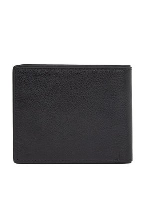 Billetera Negra Corporate De Cuero Con Monedero Tommy Hilfiger