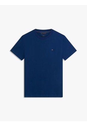 Camiseta Azul De Tejido Interlock Con Corte Slim Tommy Hilfiger