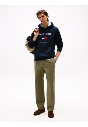 Buzo Azul Con Capota Con Logo Gráfico Tommy Hilfiger