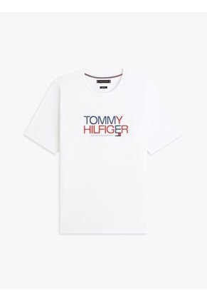 Camiseta Blanca Con Logo Brand Love Estampado En El Pecho Tommy Hilfiger