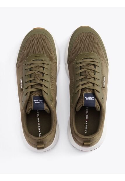 Tenis Verde Dentadas De Running De Punto Tommy Hilfiger