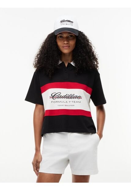 Polo Negro Holgado TH X Cadillac Formula 1® Team Tommy Hilfiger