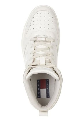 Tenis De Baloncesto Retro Cuero Mujer Blanco Tommy Hilfiger