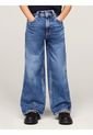 Jeans Azul Niña Con Pierna Ancha Y Lavado Oscuro Tommy Hilfiger de Tommy Hilfiger