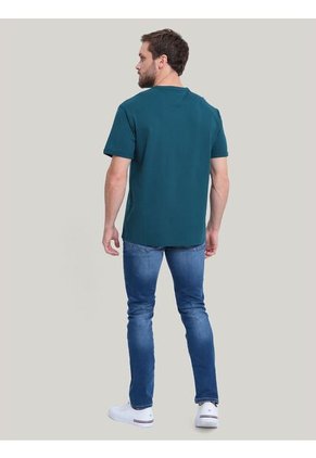 Camiseta Verde De Corte Regular Con Bolsillo Tommy Jeans