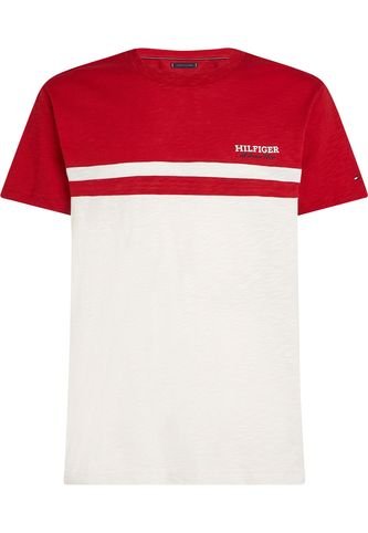 Camiseta Roja Color Block Con Monotipo Hilfiger Tommy Hilfiger Tommy Hilfiger