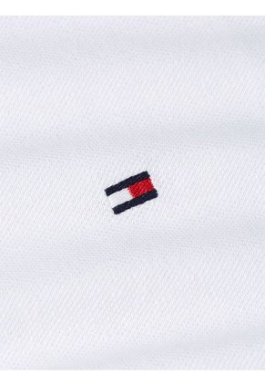 Polo Blanco De Corte Regular Con Logo Tommy Hilfiger