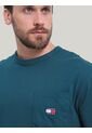 Camiseta Verde De Corte Regular Con Bolsillo Tommy Jeans de Tommy Hilfiger