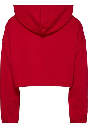 Hoodie Cropped Con Cremallera De Un Cuarto Mujer Rojo Tommy Jeans