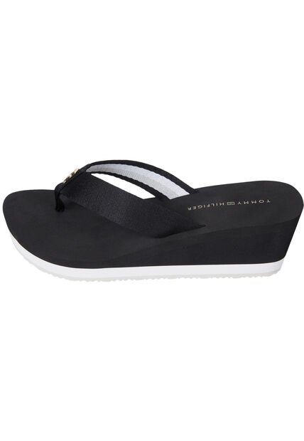 Sandalias Negro Con Logo Para Playa Tommy Hilfiger