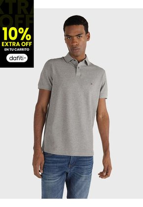 Polo Gris Clasica Para Hombre Tommy Hilfiger