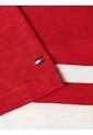 Camiseta Roja Color Block Con Monotipo Hilfiger Tommy Hilfiger de Tommy Hilfiger