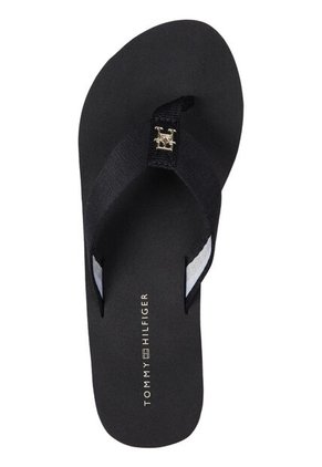 Sandalias Negro Con Logo Para Playa Tommy Hilfiger