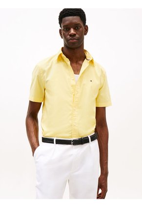 Camisa Amarilla Poplin Solida Tommy Hilfiger
