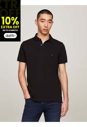 Polo 1985 De Corte Regular Hombre Negro Tommy Hilfiger Tommy Hilfiger