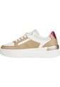 Tenis Beige De Cuero Con Monograma TH Tommy Hilfiger de Tommy Hilfiger