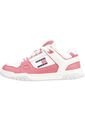 Tenis Estilo Skater Con Texturas Mixtas Mujer Rosa Tommy Hilfiger de Tommy Hilfiger