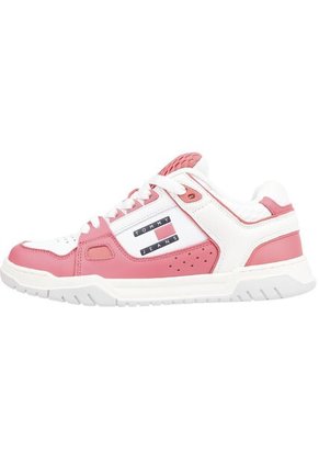 Tenis Estilo Skater Con Texturas Mixtas Mujer Rosa Tommy Hilfiger