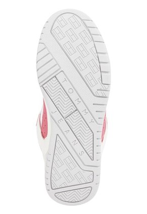 Tenis Estilo Skater Con Texturas Mixtas Mujer Rosa Tommy Hilfiger