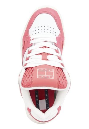 Tenis Estilo Skater Con Texturas Mixtas Mujer Rosa Tommy Hilfiger