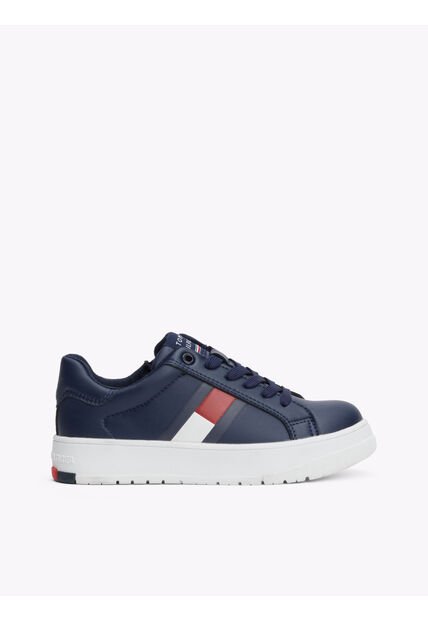 Tenis Azul De Corte Bajo Con Cordones Tommy Hilfiger