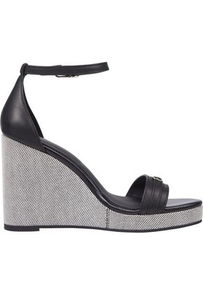 Alpargatas Negro Con Monograma Tommy Hilfiger