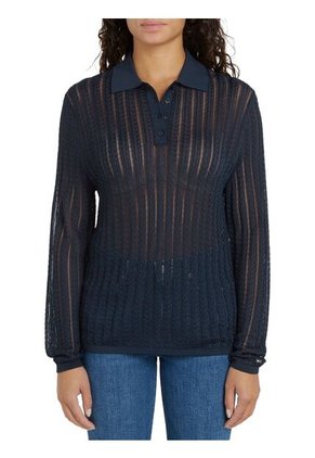 Saco Azul Rayon Cable Tipo Polo Tommy Hilfiger