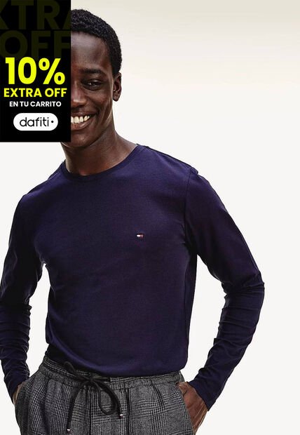 Camiseta De Manga Larga Con Corte Slim
