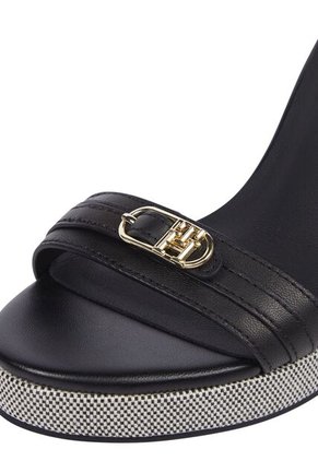 Alpargatas Negro Con Monograma Tommy Hilfiger